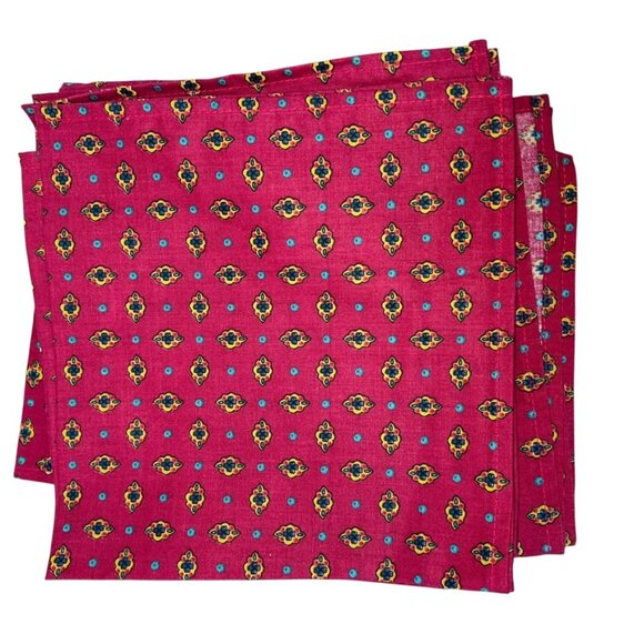French Provencal red paisley print cotton NEW set of 6 cotton napkins HOLIDAY - Picture 2 of 3